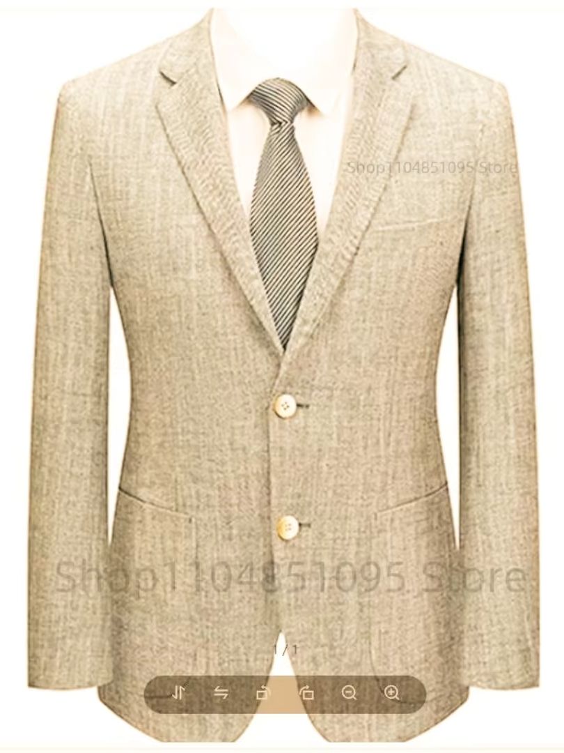 Erkek Slim Fit Keten Takım Elb - Men Formal Wear Blue incelemesi ve fiyatı