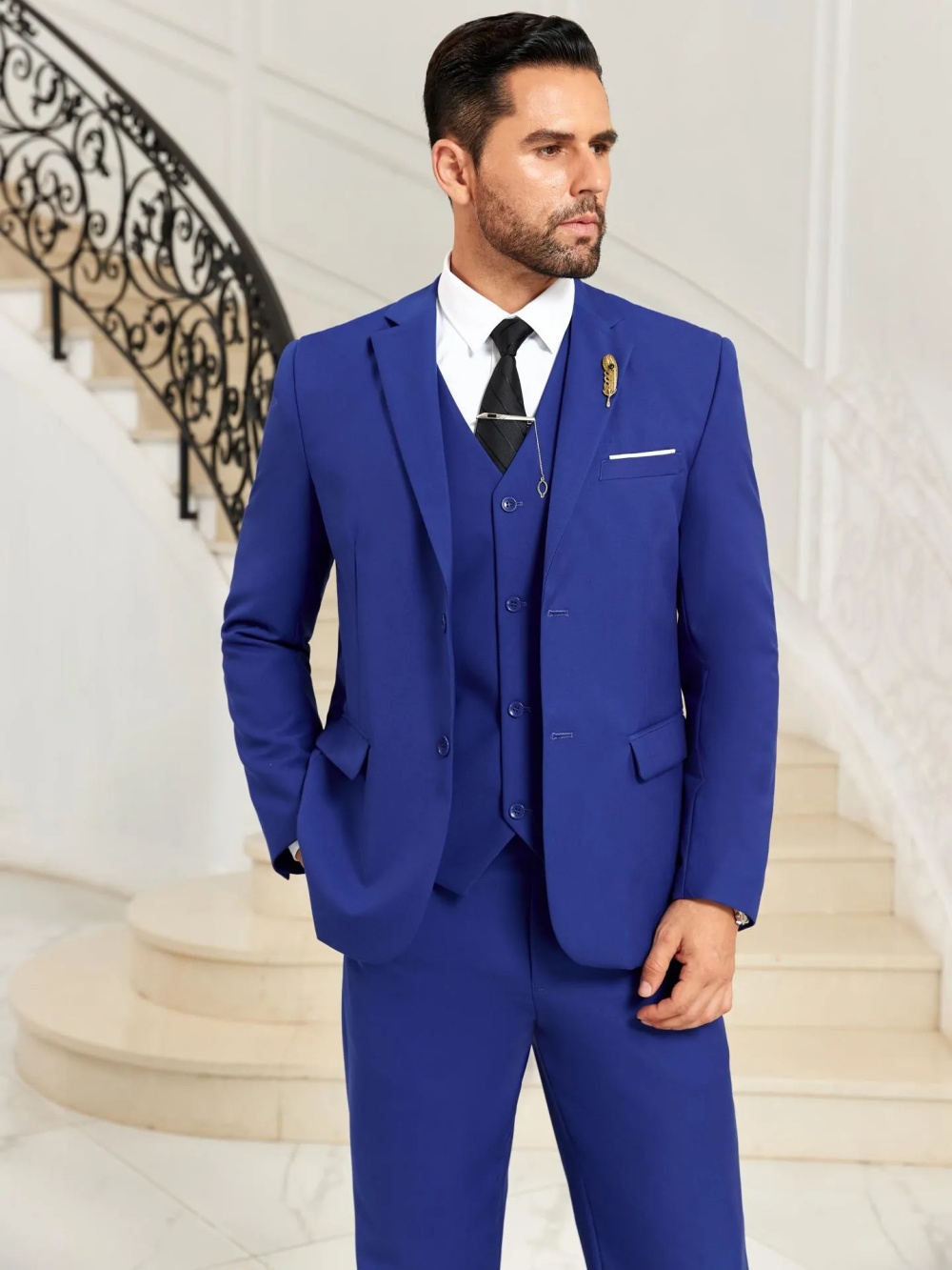 Yeni Mavi Erkek Slim Fit Takım - Men Formal Wear Blue incelemesi ve fiyatı