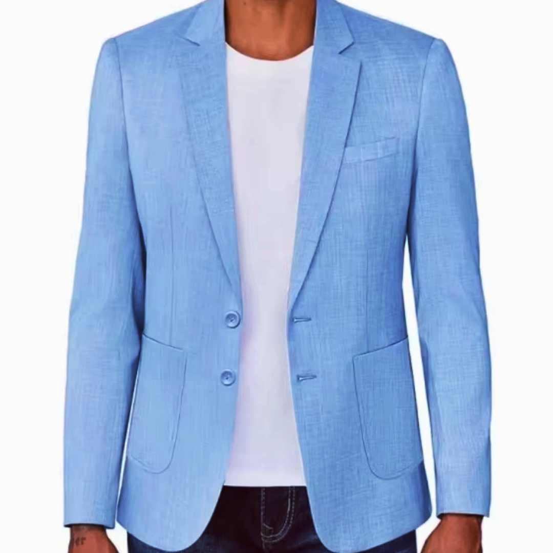 Slim Fit erkek Bej/Mavi Keten  - Men Formal Wear Blue incelemesi ve fiyatı