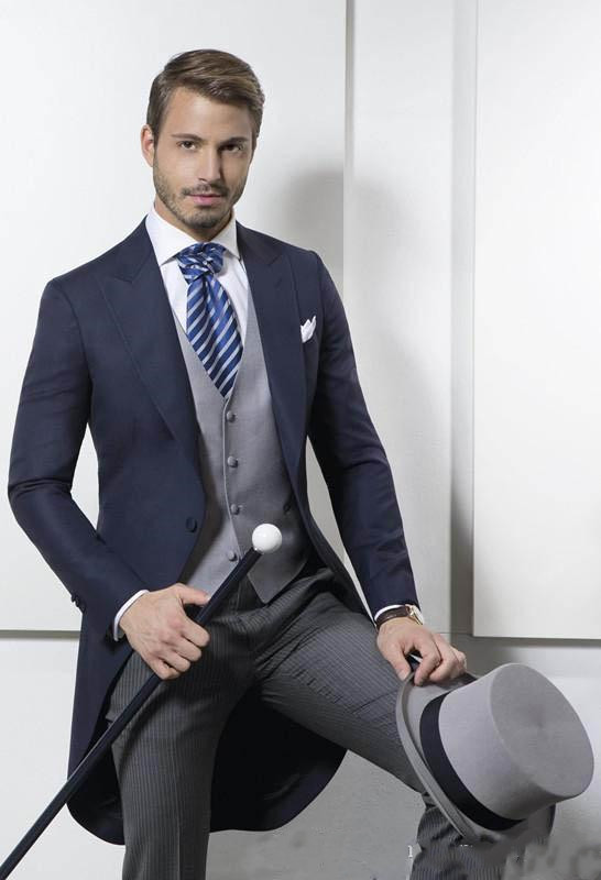 Özel yapım Damat Frac Elbisesi - Men Formal Wear Blue incelemesi ve fiyatı